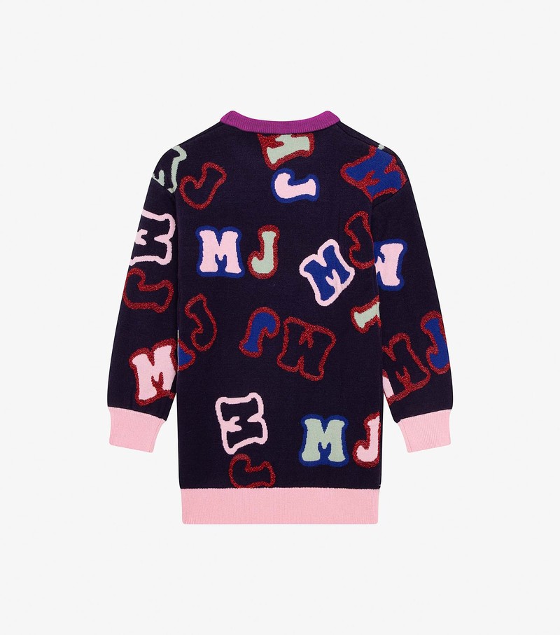 Kids' Marc Jacobs Little Marc Jacquard Knitted Sweatshirts Navy / Multicolor | UAE-632749