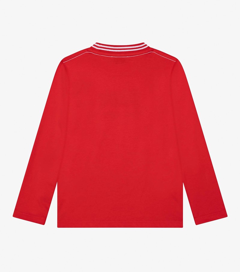 Kids' Marc Jacobs Long Sleeve With Logo Detail T Shirts Red | UAE-853762