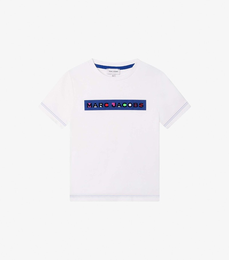 Kids\' Marc Jacobs Mj Tee With Logo Detail T Shirts White / Multicolor | UAE-352071