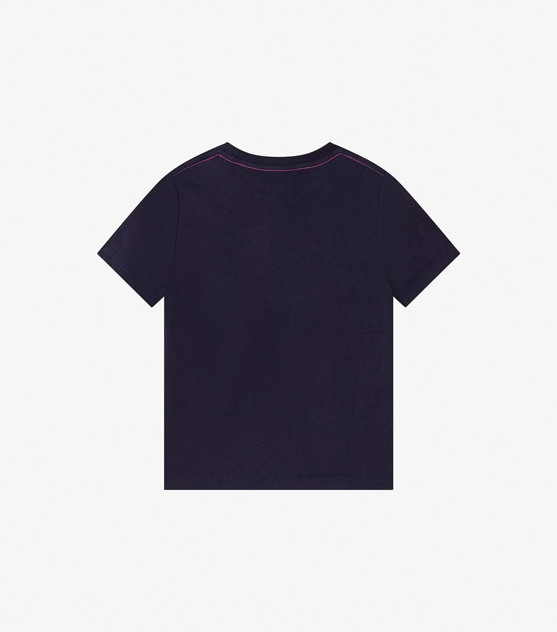 Kids' Marc Jacobs Mj Tee With Logo Detail T Shirts Navy / Pink | UAE-670125