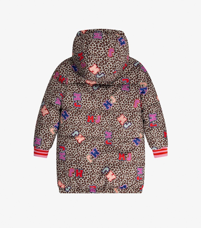 Kids' Marc Jacobs Reversible Micro Cheetah Puffer Jackets Brown / Multicolor | UAE-259318