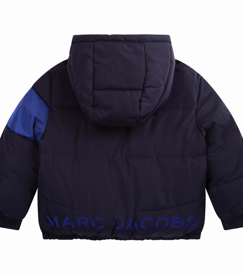 Kids' Marc Jacobs Reversible Monogram Puffer Jackets Blue / Multicolor | UAE-398247