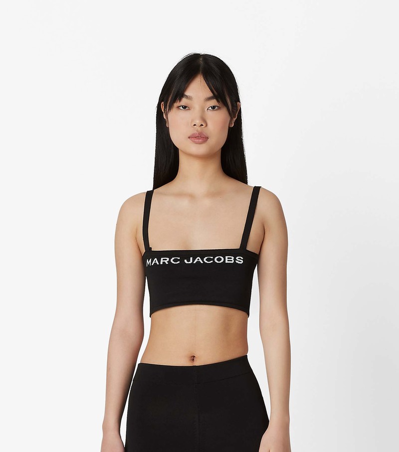 Women's Marc Jacobs Bandeau Blouse Black | UAE-317806