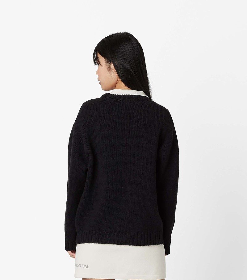 Women's Marc Jacobs Big Sweater Black | UAE-401382