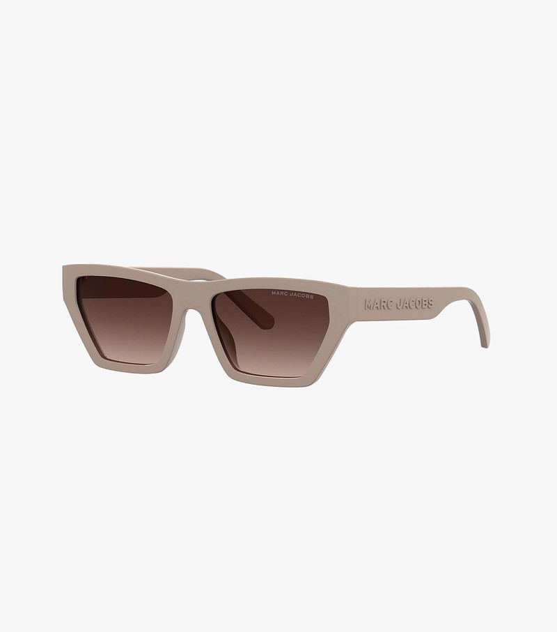 Women\'s Marc Jacobs Cat Eye Sunglasses Beige | UAE-564217