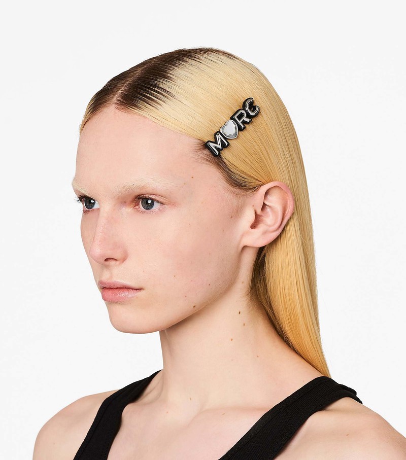 Women's Marc Jacobs Charmed Crystal Hair Pin DTM Hair Accessories Black / White | UAE-137685