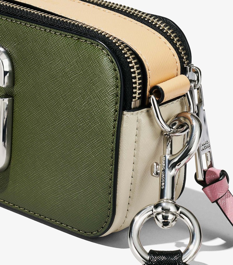 Marc Jacobs Pink & Green 'The Snapshot' Shoulder Bag