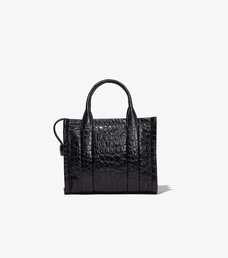 Women's Marc Jacobs Croc-Embossed Mini Crossbody Bags Black | UAE-735120