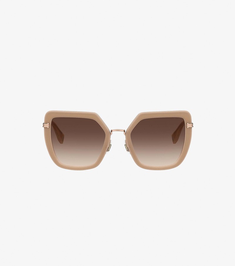 Women's Marc Jacobs Icon Oversized Butterfly Sunglasses Gold | UAE-145072