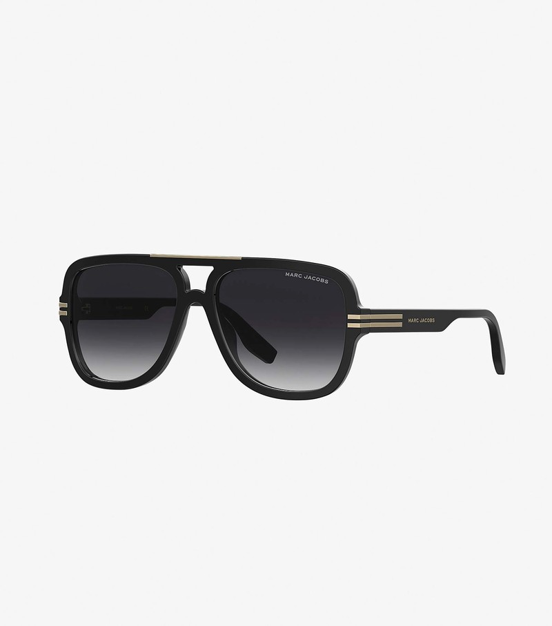 Women\'s Marc Jacobs Icon Pilot Sunglasses Black | UAE-213046