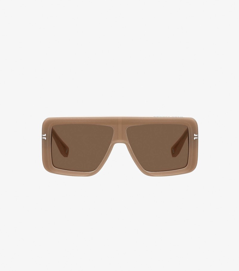 Women's Marc Jacobs Icon Rectangular Sunglasses Coffee | UAE-247016