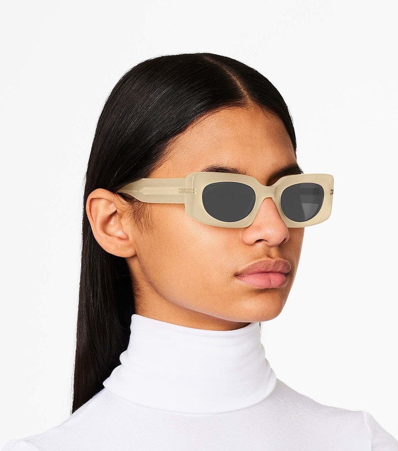 Women's Marc Jacobs Icon Rectangular Sunglasses White | UAE-602391