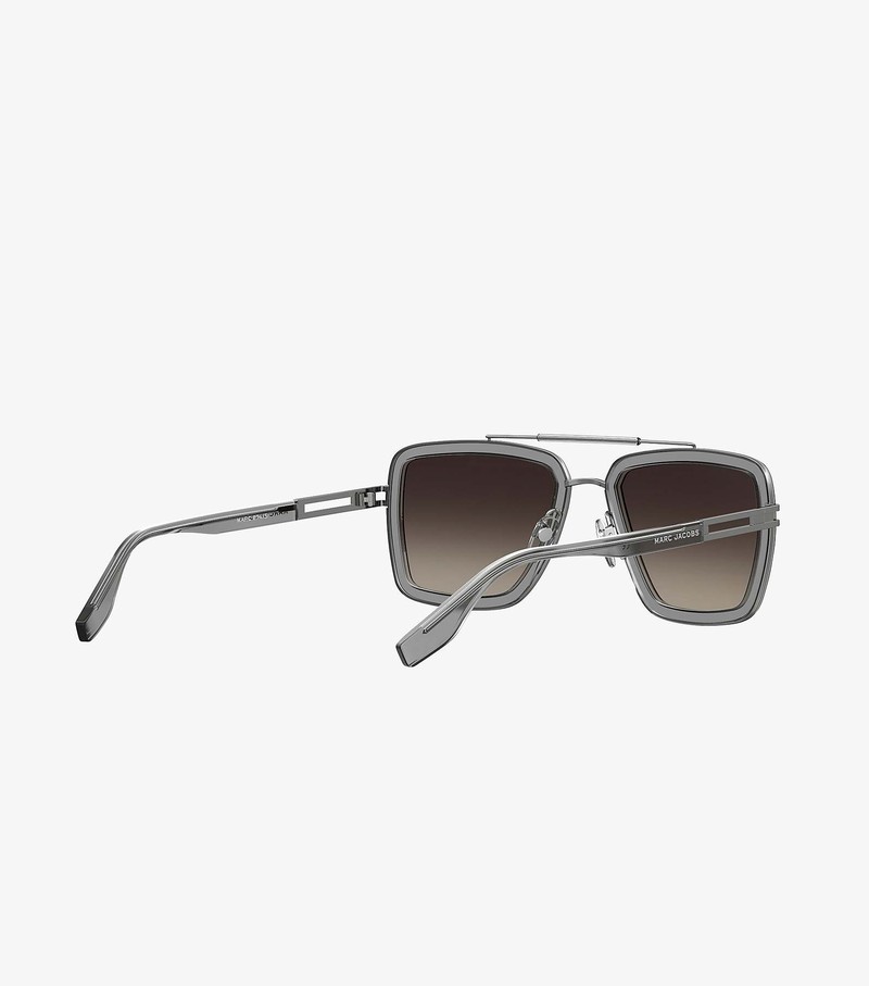 Women's Marc Jacobs Icon Square Pilot Sunglasses Grey | UAE-348291