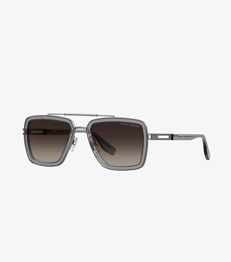 Women\'s Marc Jacobs Icon Square Pilot Sunglasses Grey | UAE-348291