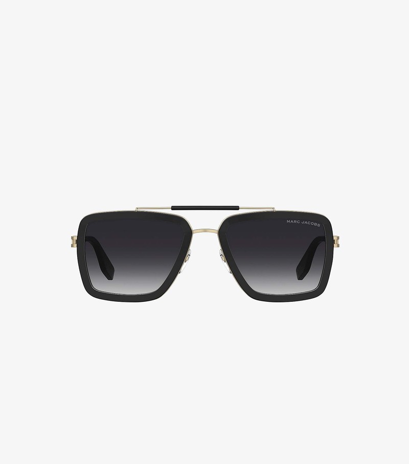 Women's Marc Jacobs Icon Square Pilot Sunglasses Black | UAE-495863