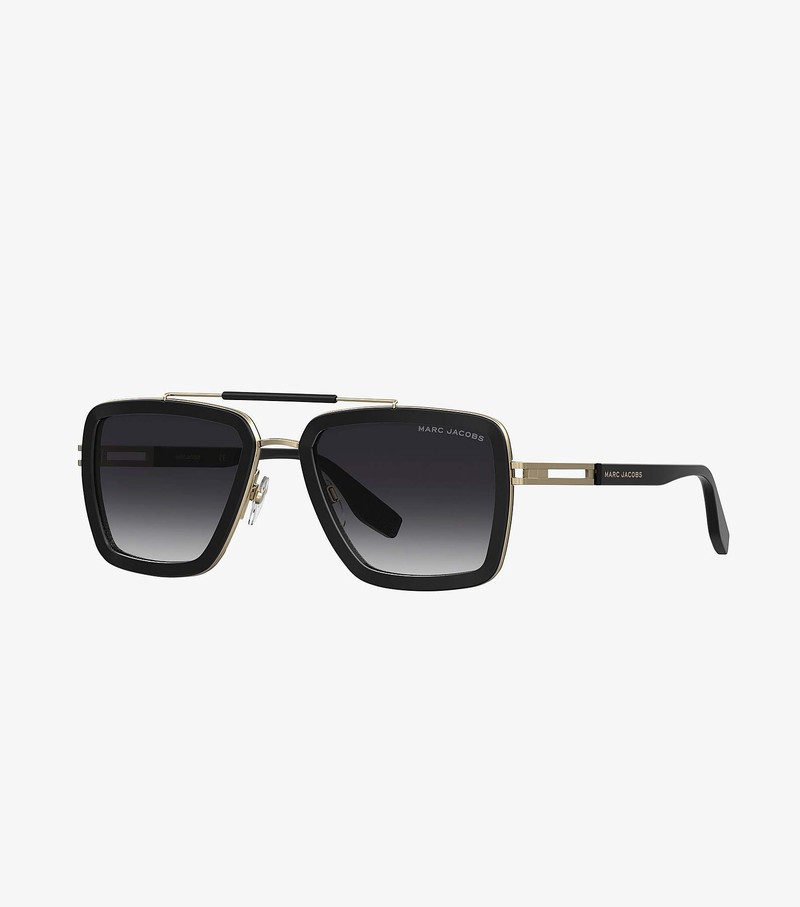 Women\'s Marc Jacobs Icon Square Pilot Sunglasses Black | UAE-495863