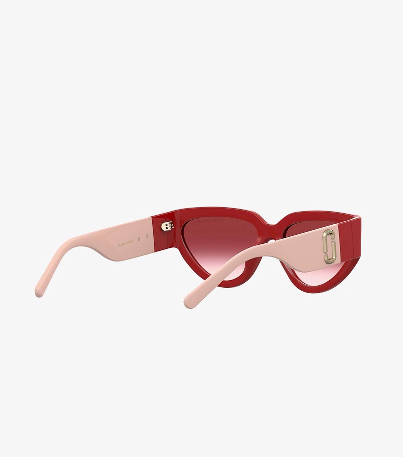 Women's Marc Jacobs J Marc Cat Eye Sunglasses Red | UAE-043697