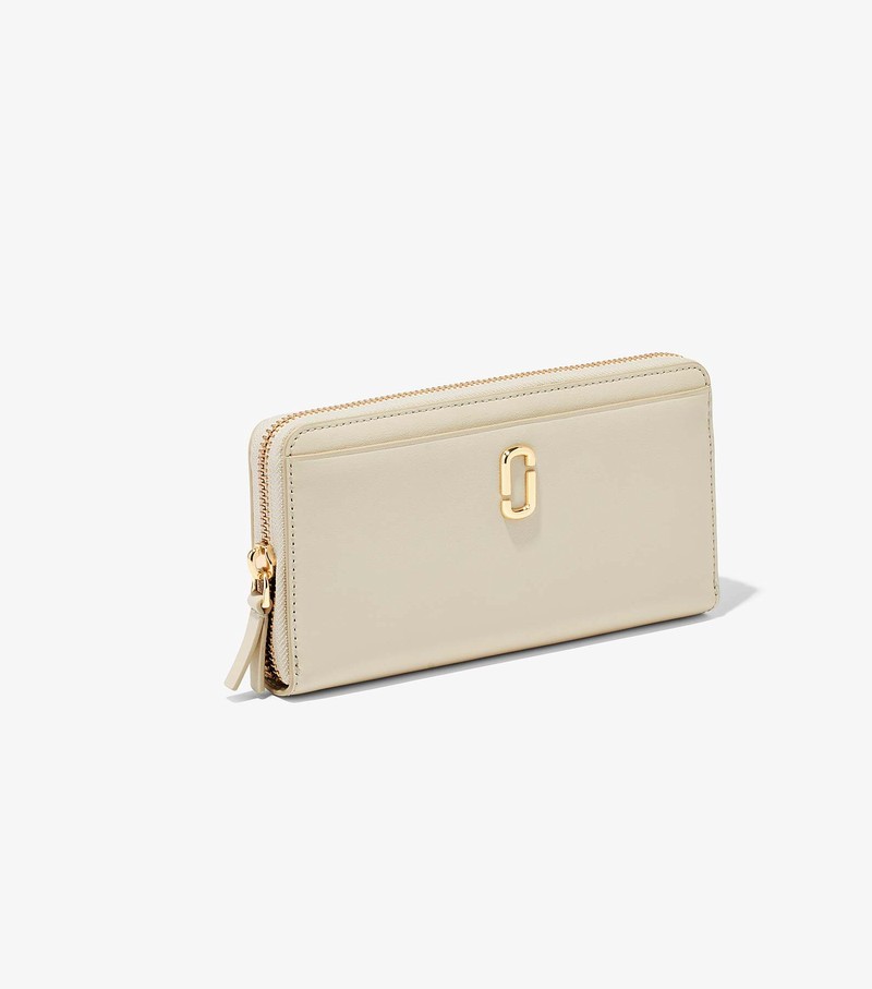 Women's Marc Jacobs J Marc Continental Large Wallets White | UAE-189625