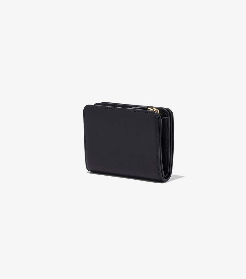 Women's Marc Jacobs J Marc Mini Compact Small Wallets Black | UAE-169723