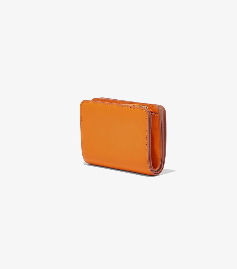 Women's Marc Jacobs J Marc Mini Compact Small Wallets Orange | UAE-580261