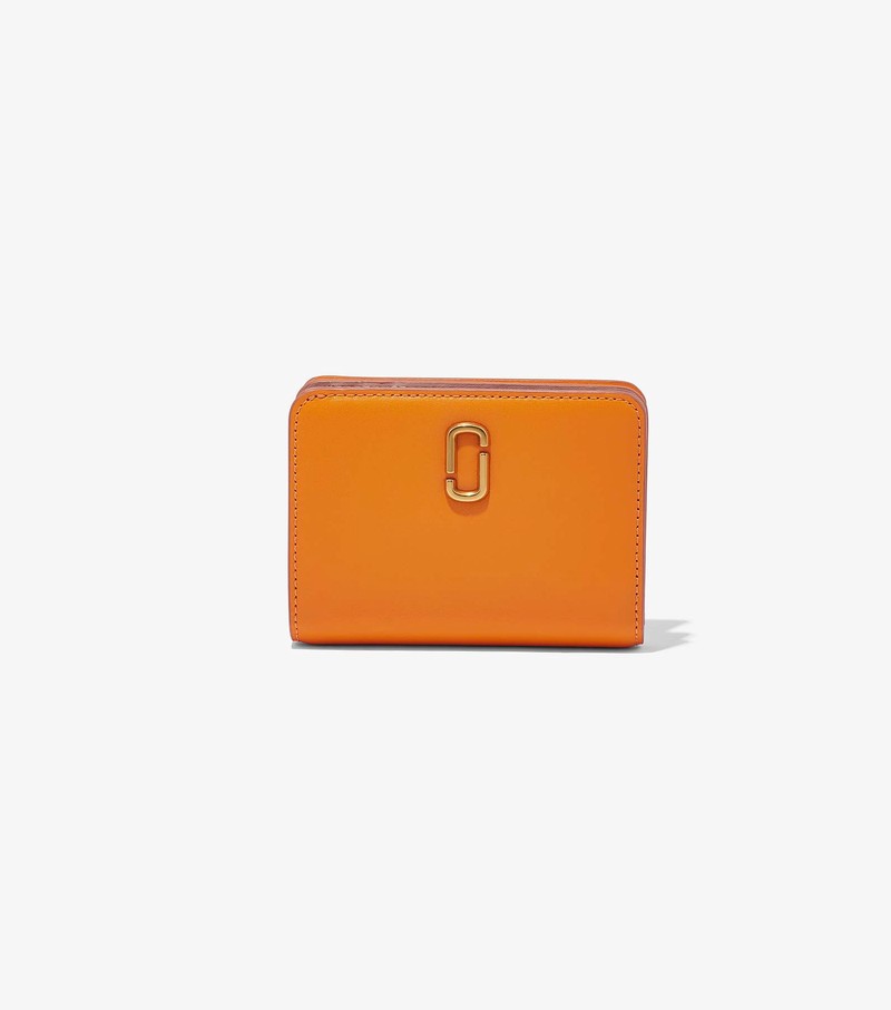 Women\'s Marc Jacobs J Marc Mini Compact Small Wallets Orange | UAE-580261