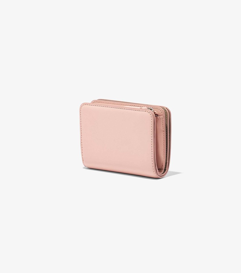 Women's Marc Jacobs J Marc Mini Compact Small Wallets Pink | UAE-627381