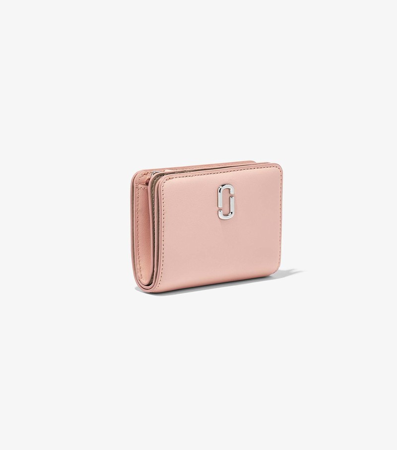 Women's Marc Jacobs J Marc Mini Compact Small Wallets Pink | UAE-627381