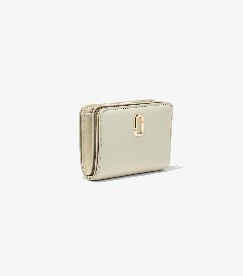 Women's Marc Jacobs J Marc Mini Compact Small Wallets White | UAE-853947