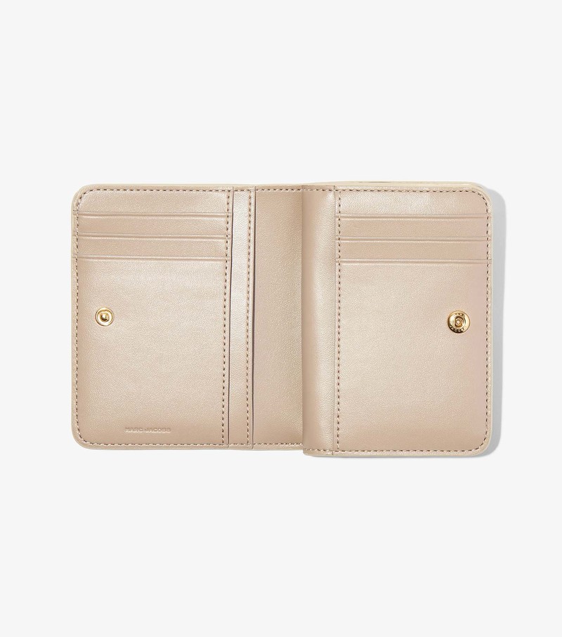 Women's Marc Jacobs J Marc Mini Compact Small Wallets White | UAE-853947