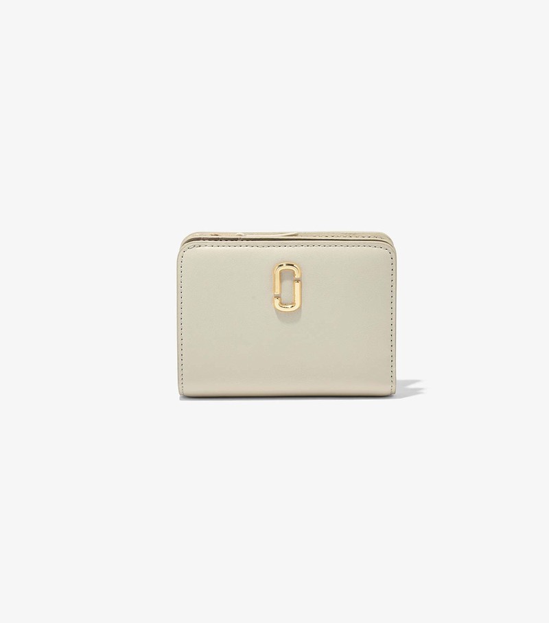 Women\'s Marc Jacobs J Marc Mini Compact Small Wallets White | UAE-853947