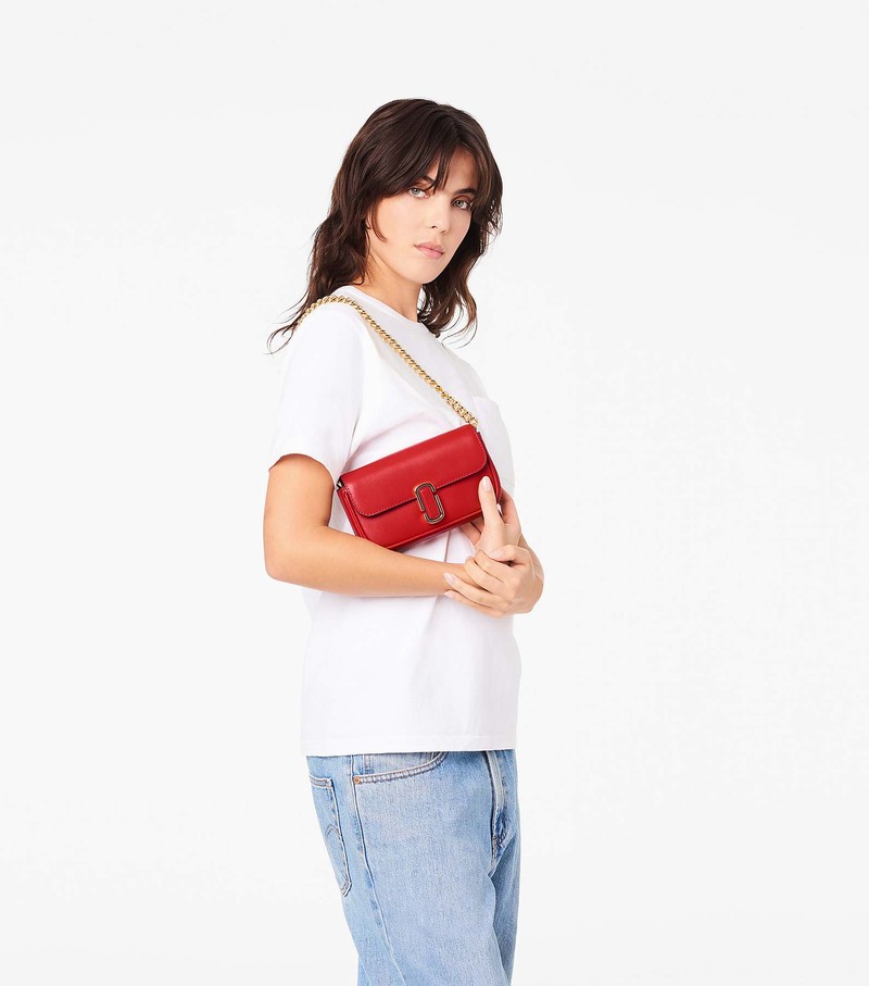 Women's Marc Jacobs J Marc Mini Crossbody Bags Red | UAE-162078