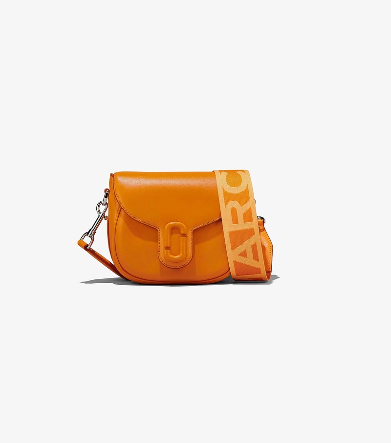 The Marc Jacobs Snapshot Croc-Embossed Camera Crossbody Bag Orange
