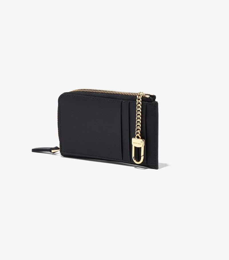 Women's Marc Jacobs J Marc Top Zip Multi Small Wallets Black | UAE-269843