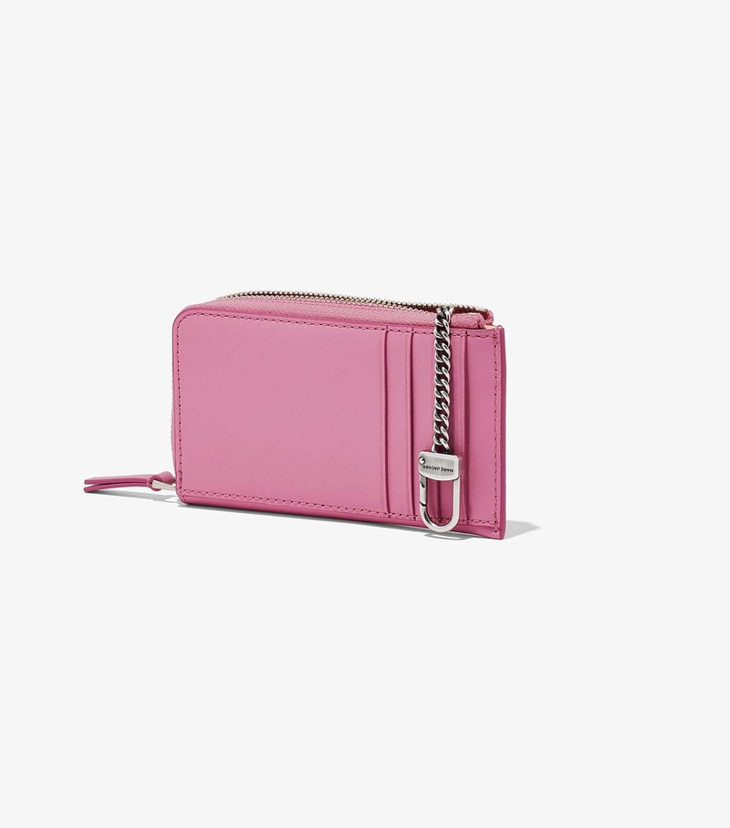 Women's Marc Jacobs J Marc Top Zip Multi Small Wallets Pink | UAE-410856