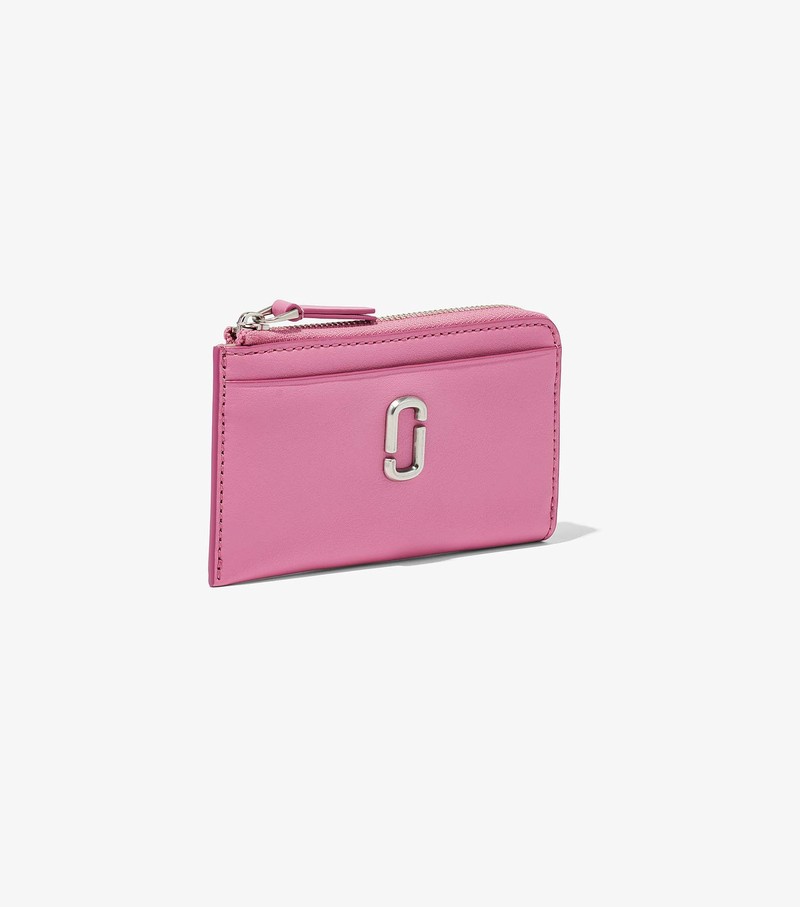 Women's Marc Jacobs J Marc Top Zip Multi Small Wallets Pink | UAE-410856