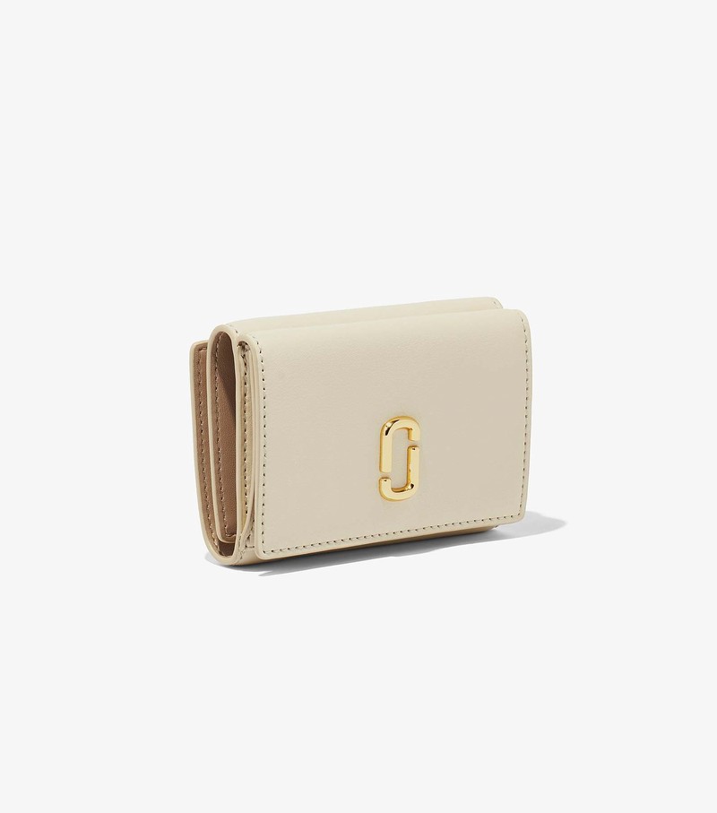 Women's Marc Jacobs J Marc Trifold Large Wallets White | UAE-856143