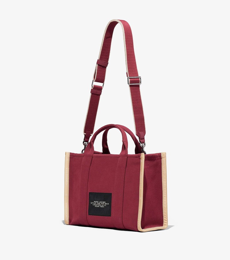 Women's Marc Jacobs Jacquard Medium Tote Bags Red | UAE-086791