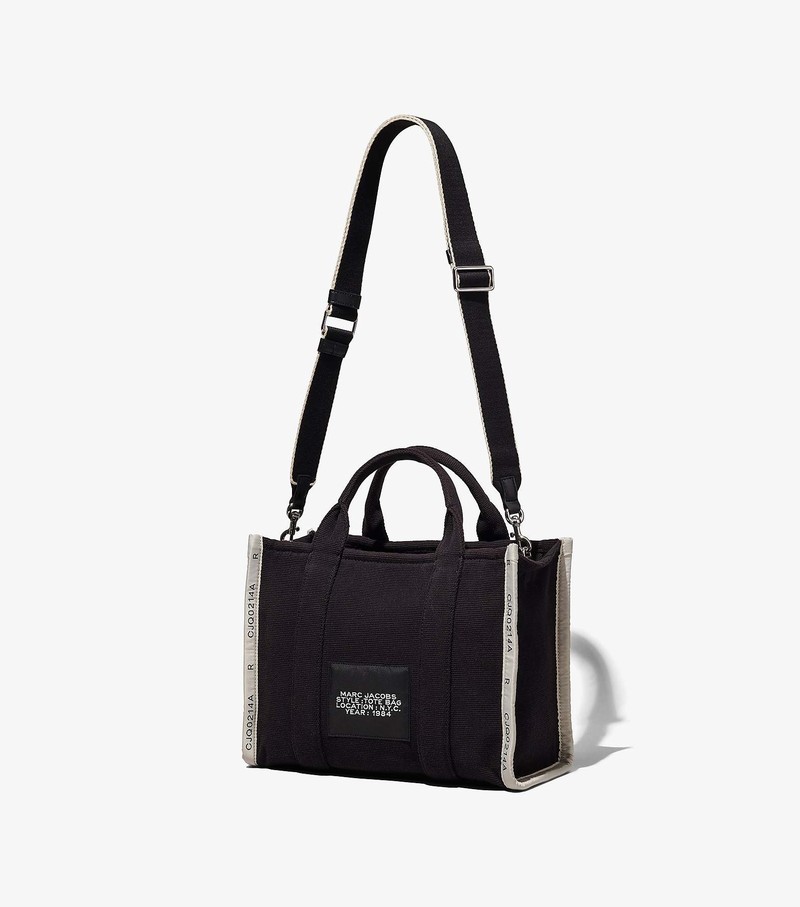 Women's Marc Jacobs Jacquard Medium Tote Bags Black | UAE-801793