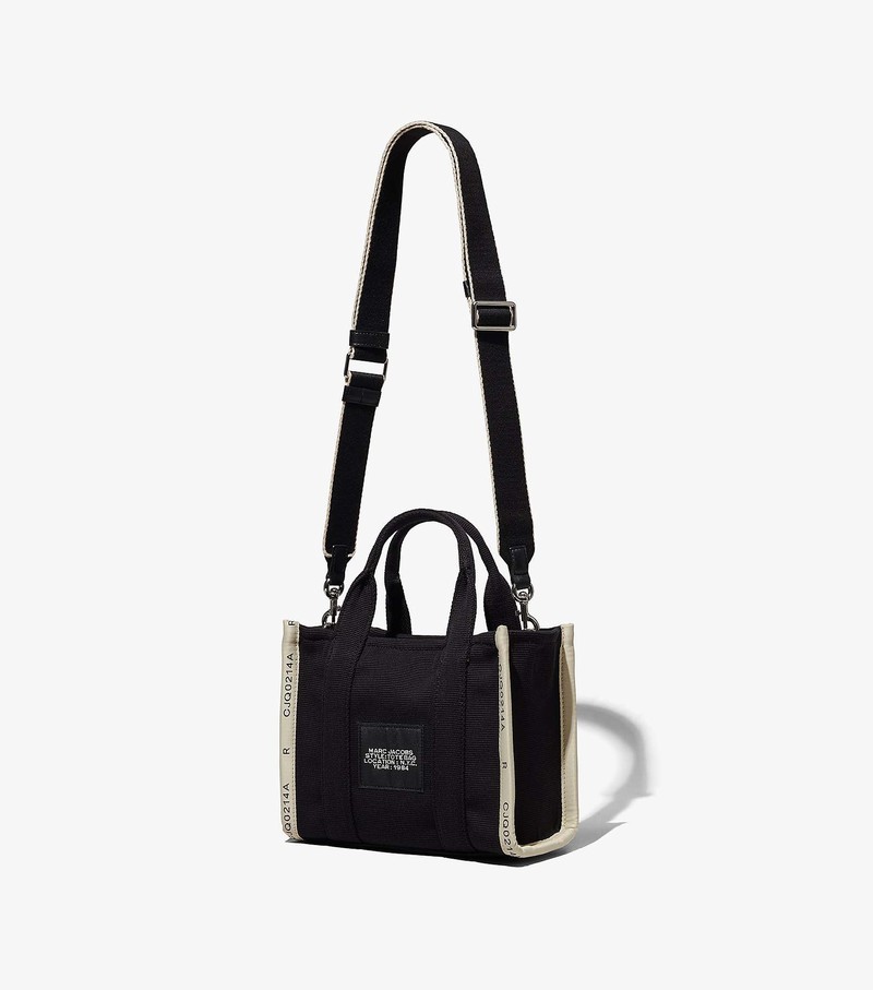 Women's Marc Jacobs Jacquard Mini Tote Bags Black | UAE-094731