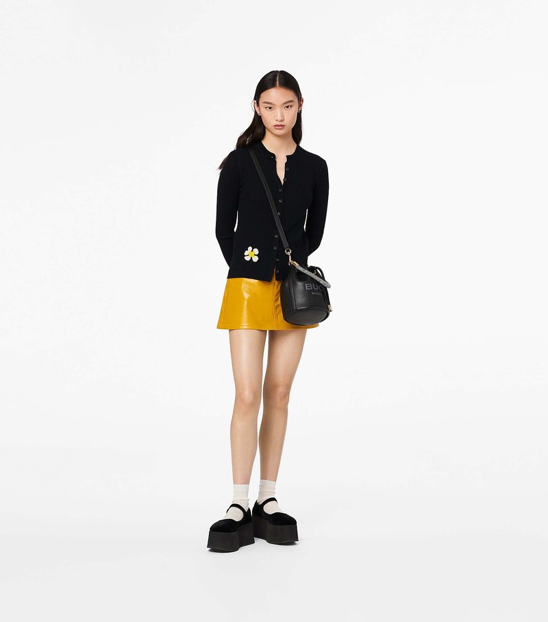 Women's Marc Jacobs Leather Bucket Bags Black | UAE-123078