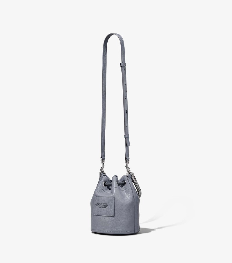 Women's Marc Jacobs Leather Bucket Bags Grey | UAE-421786