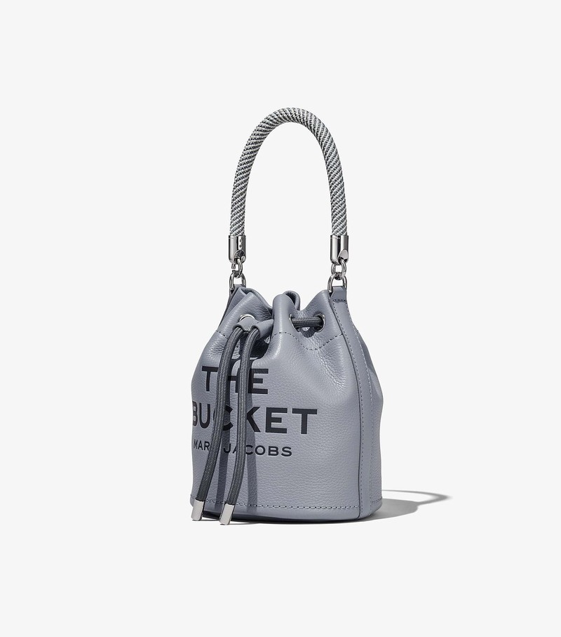 Women's Marc Jacobs Leather Bucket Bags Grey | UAE-421786