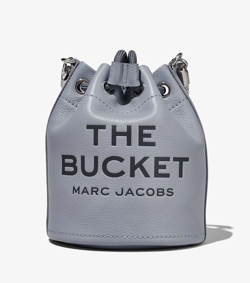 Women's Marc Jacobs Leather Bucket Bags Grey | UAE-421786