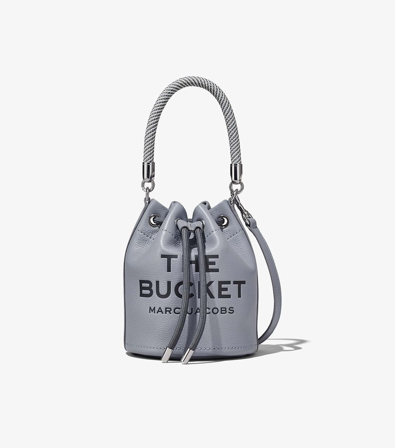 Women\'s Marc Jacobs Leather Bucket Bags Grey | UAE-421786