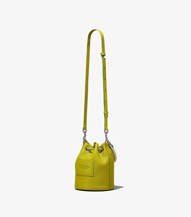 Women's Marc Jacobs Leather Bucket Bags Green | UAE-670512