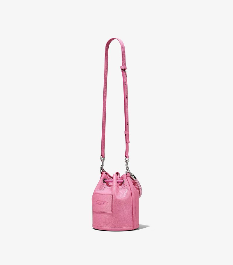 Women's Marc Jacobs Leather Bucket Bags Pink | UAE-672905