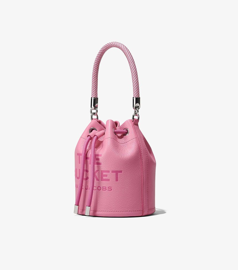 Women's Marc Jacobs Leather Bucket Bags Pink | UAE-672905