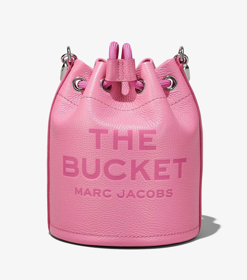 Women's Marc Jacobs Leather Bucket Bags Pink | UAE-672905