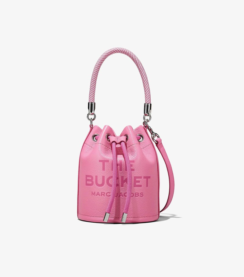 Women\'s Marc Jacobs Leather Bucket Bags Pink | UAE-672905