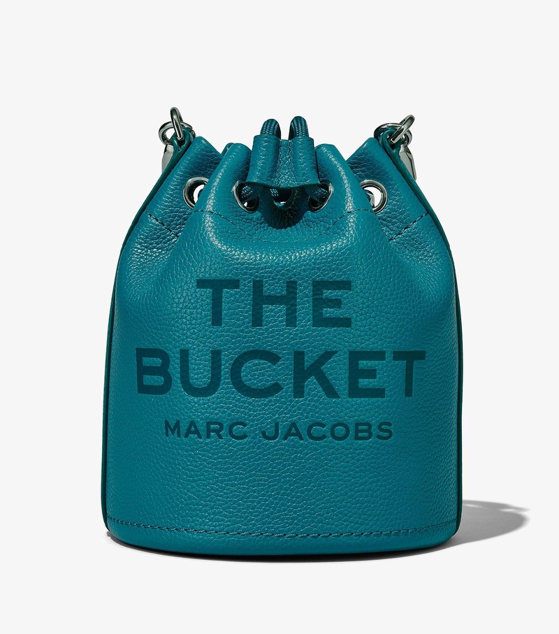 Women's Marc Jacobs Leather Bucket Bags Blue | UAE-681745